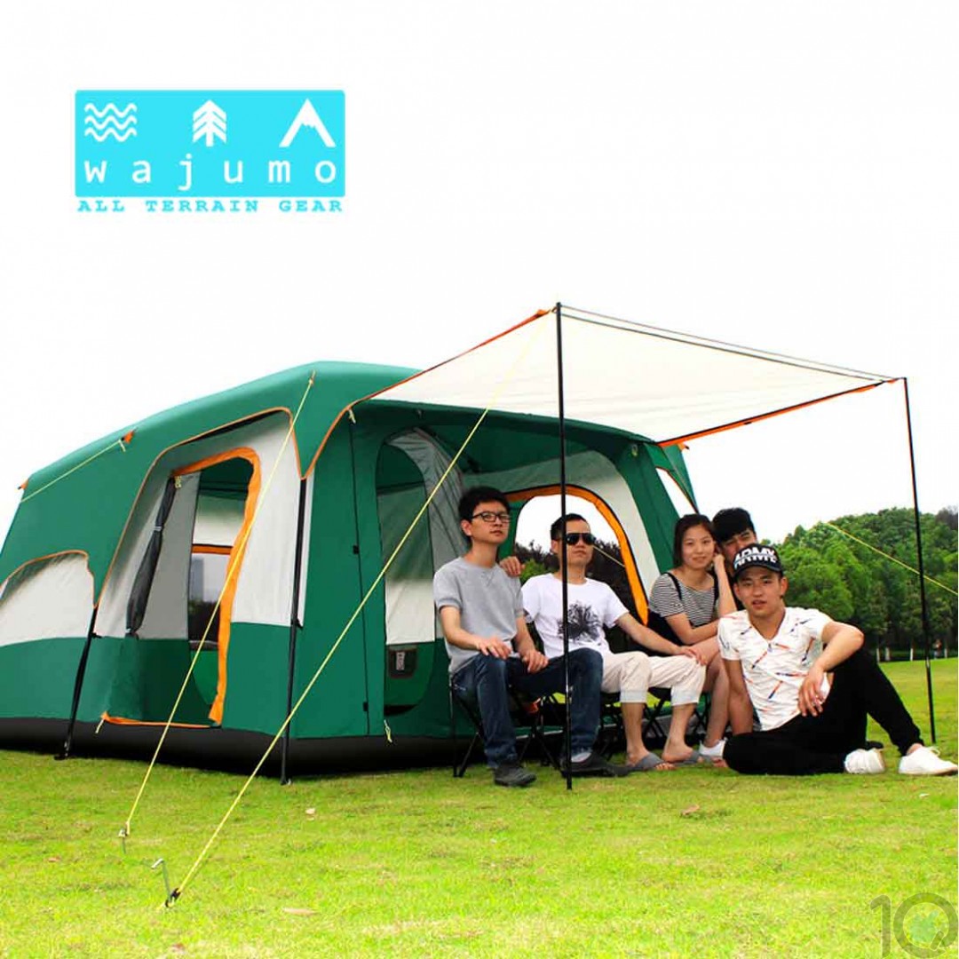 Wajumo Atg Resort Luxury Swiss Tent 430 308 200 Cm Large 2 Bedrooms Dining Room 4 10 Person Waterproof Outdoor Camping Tent Glamping Tents