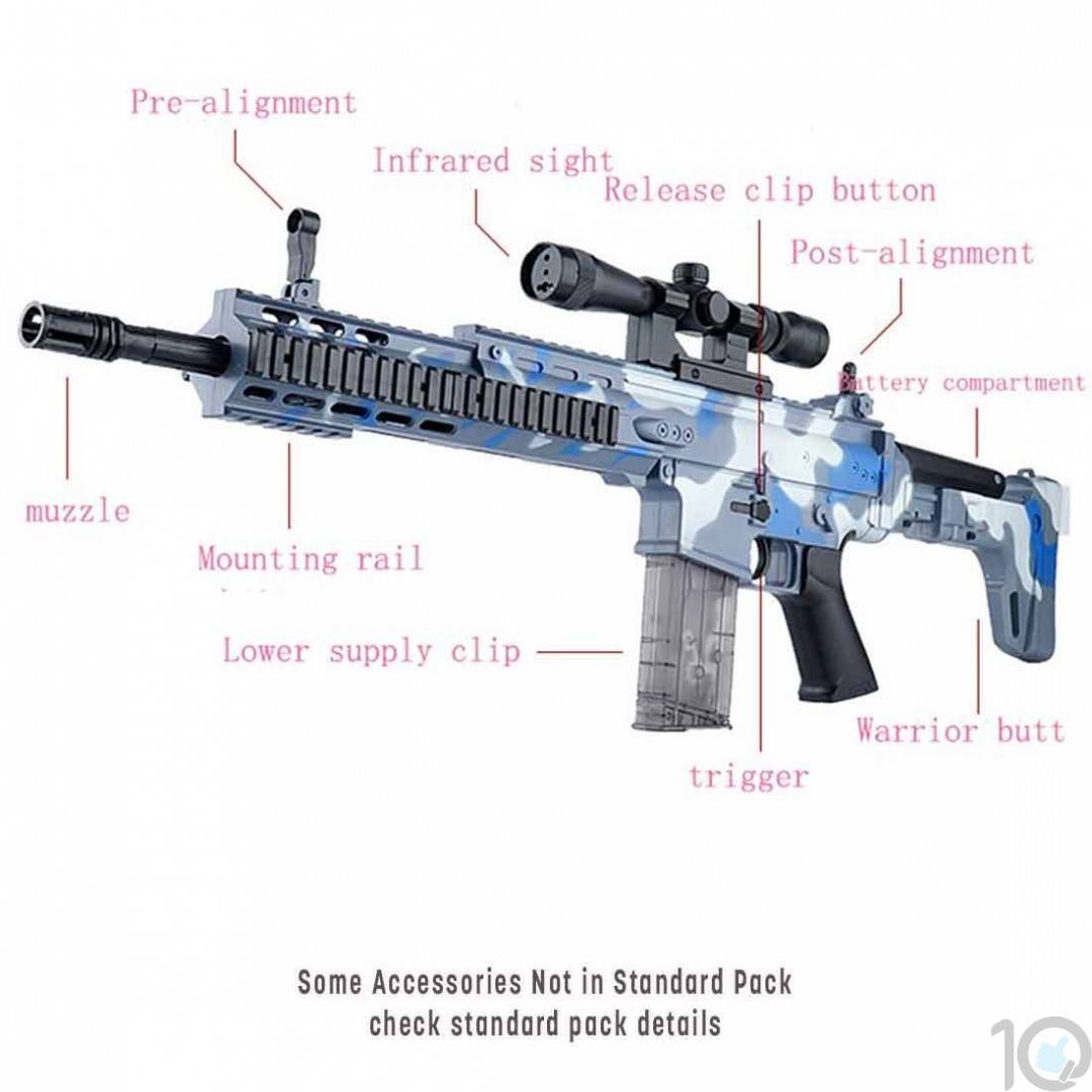 Buy Online India Fully Automatic HydroGel AirSoft Gun Blue Camo