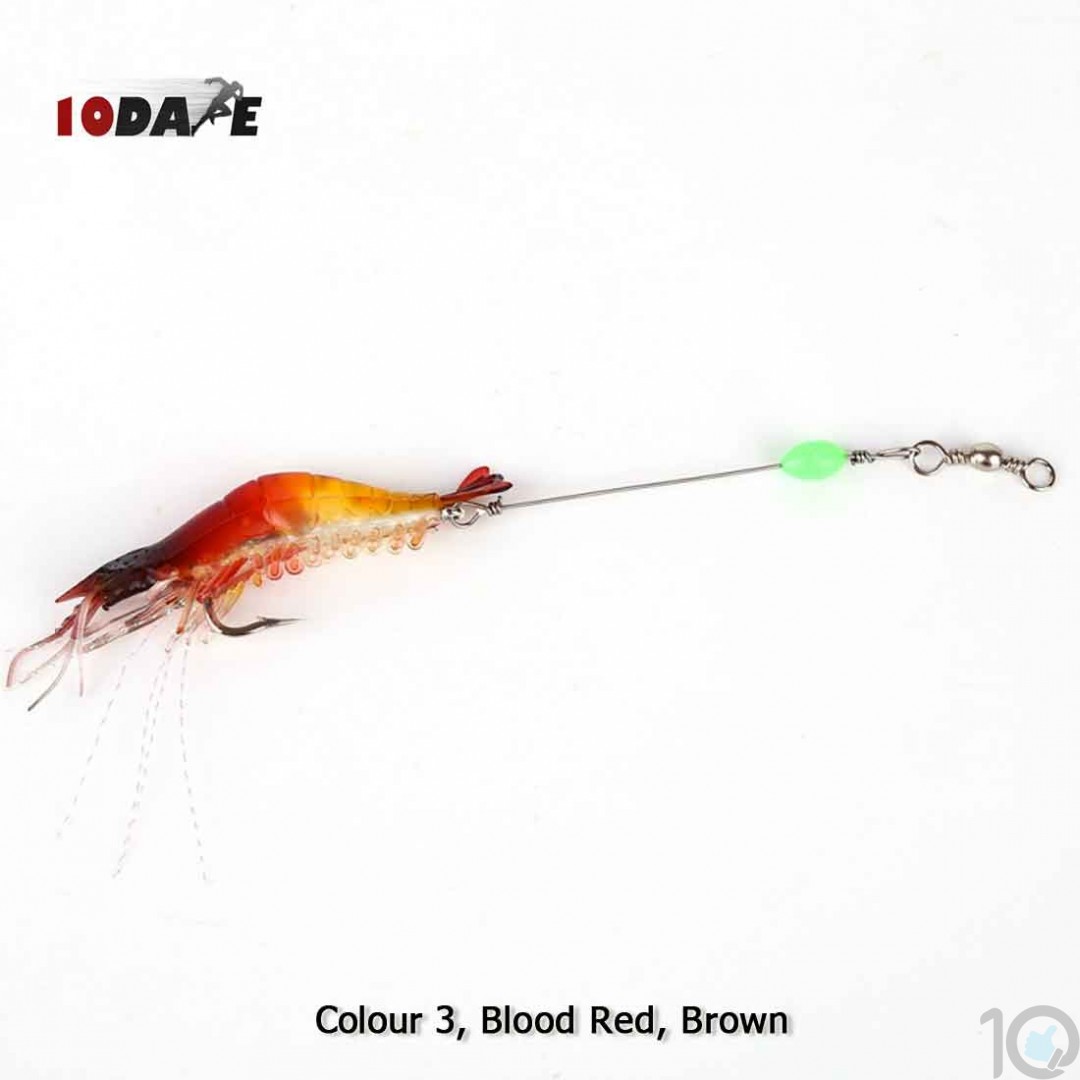 Buy Online India 10Dare Fishing Bait - Shrimps Glow In Dark Baits, Blood  Red, 6g 9cm ABS