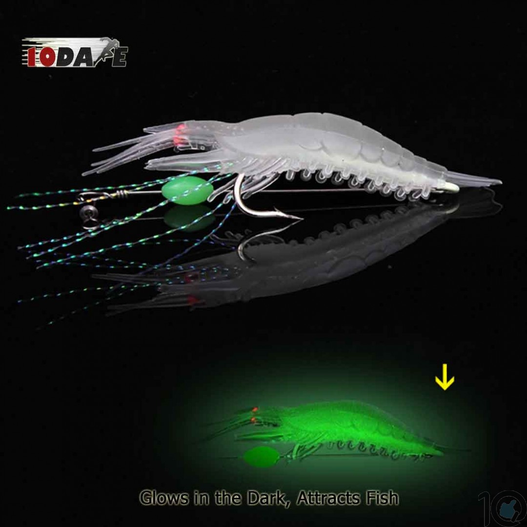 Buy Online India 10Dare Fishing Bait Shrimps Glow In Dark Baits