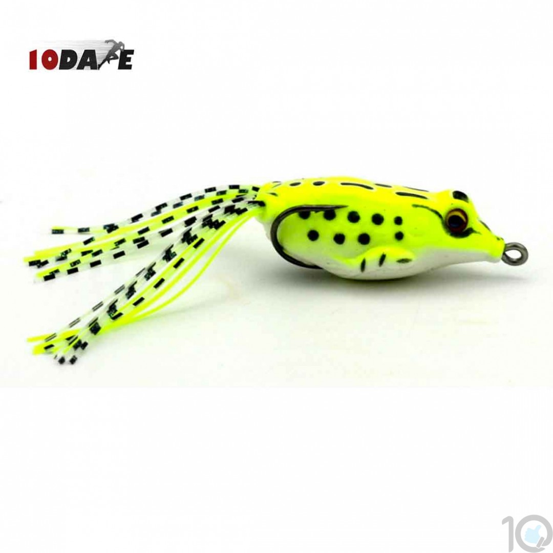 Fishing Bait Frog, Soft Floating Water Top Crankbait, Assorted Colours, Lures Bass Fresh/Salt Water