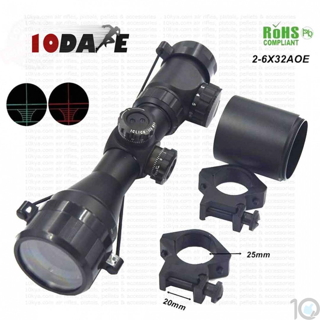 Buy Online India 10Dare 2-6x32 AOE Scope with Cross Hair Monocular