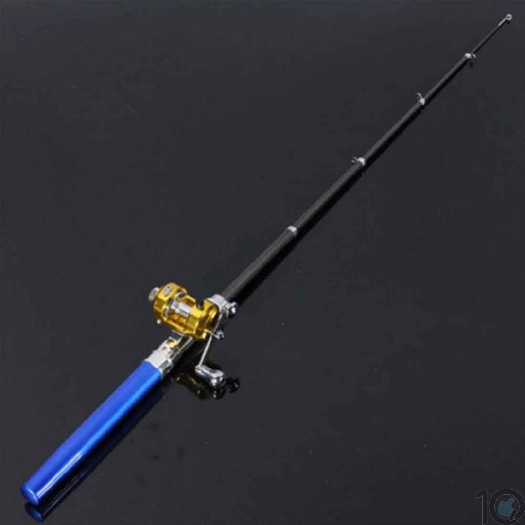Buy Online India Pen Pocket Fishing Tackle, Blue, Telescopic Mini Fishing  Pole Aluminium Alloy Fishing Rod With Reel & Wheel
