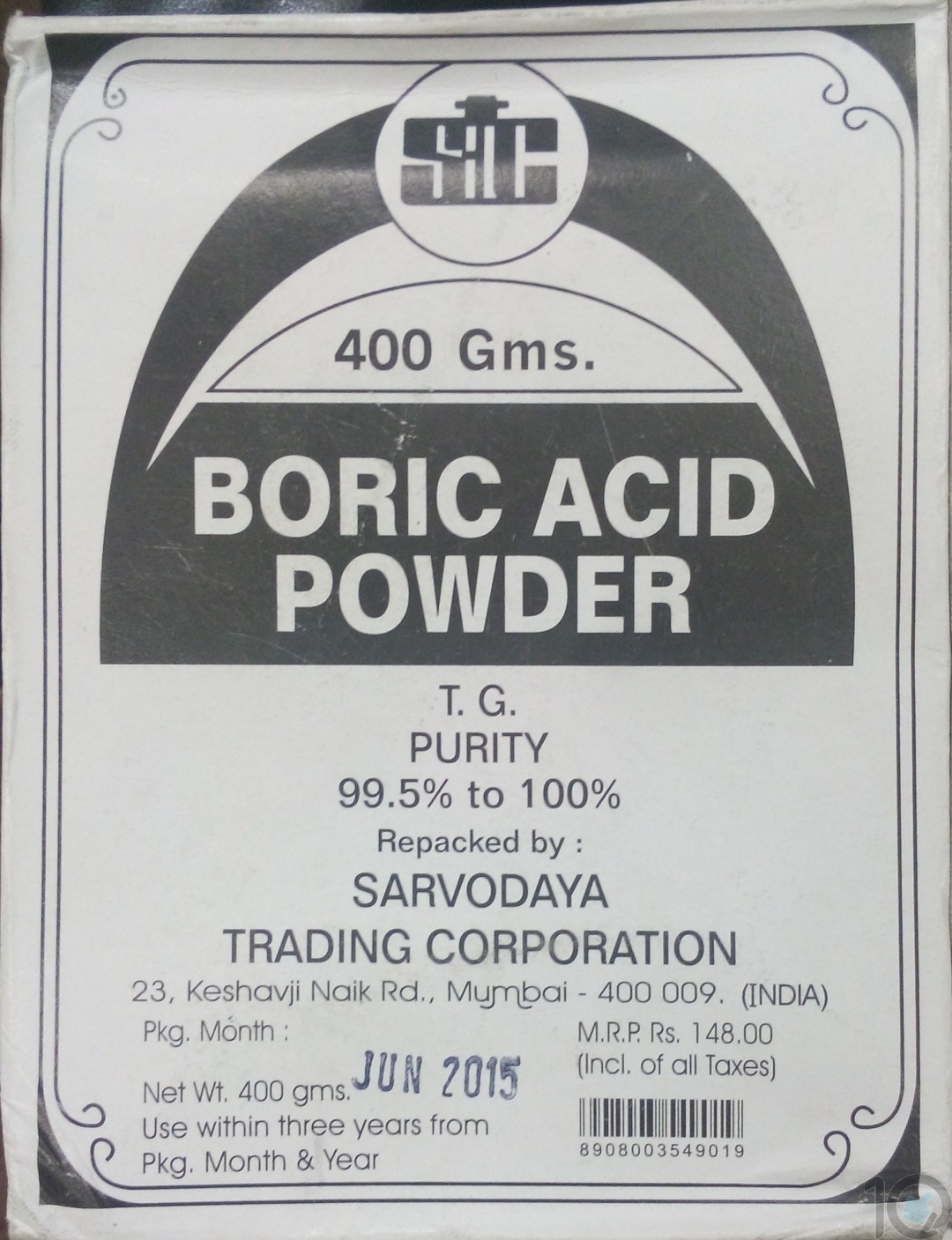 Buy Online India Sarvodaya Boric Acid Powder 400gms Online Multi