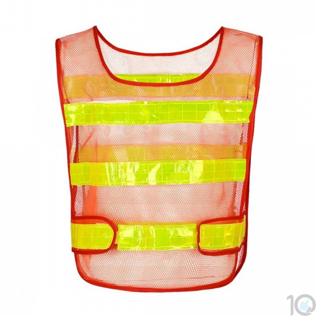 safety jacket orange 1 10kya cycling sports workers outdoors safety gear india