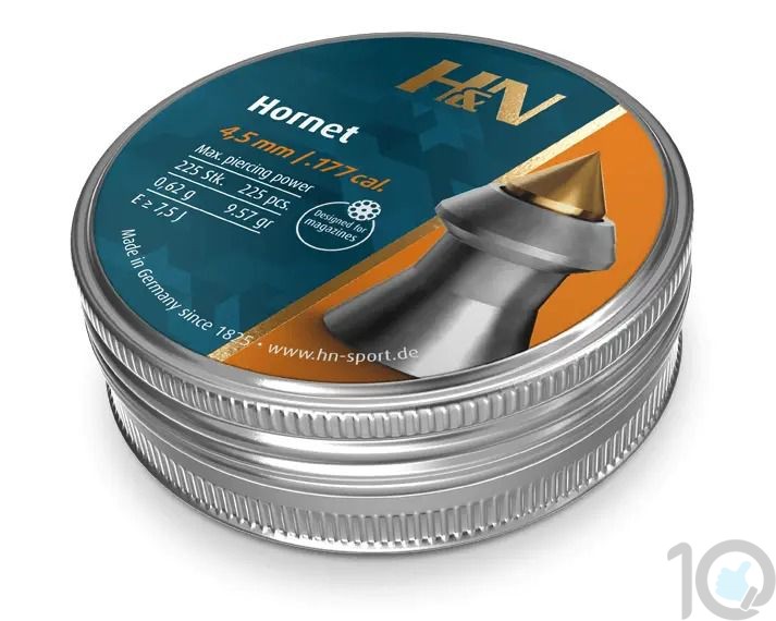 H&N 0.177 Cal (4.5mm) 9.57 gr pointed Airgun Pellets