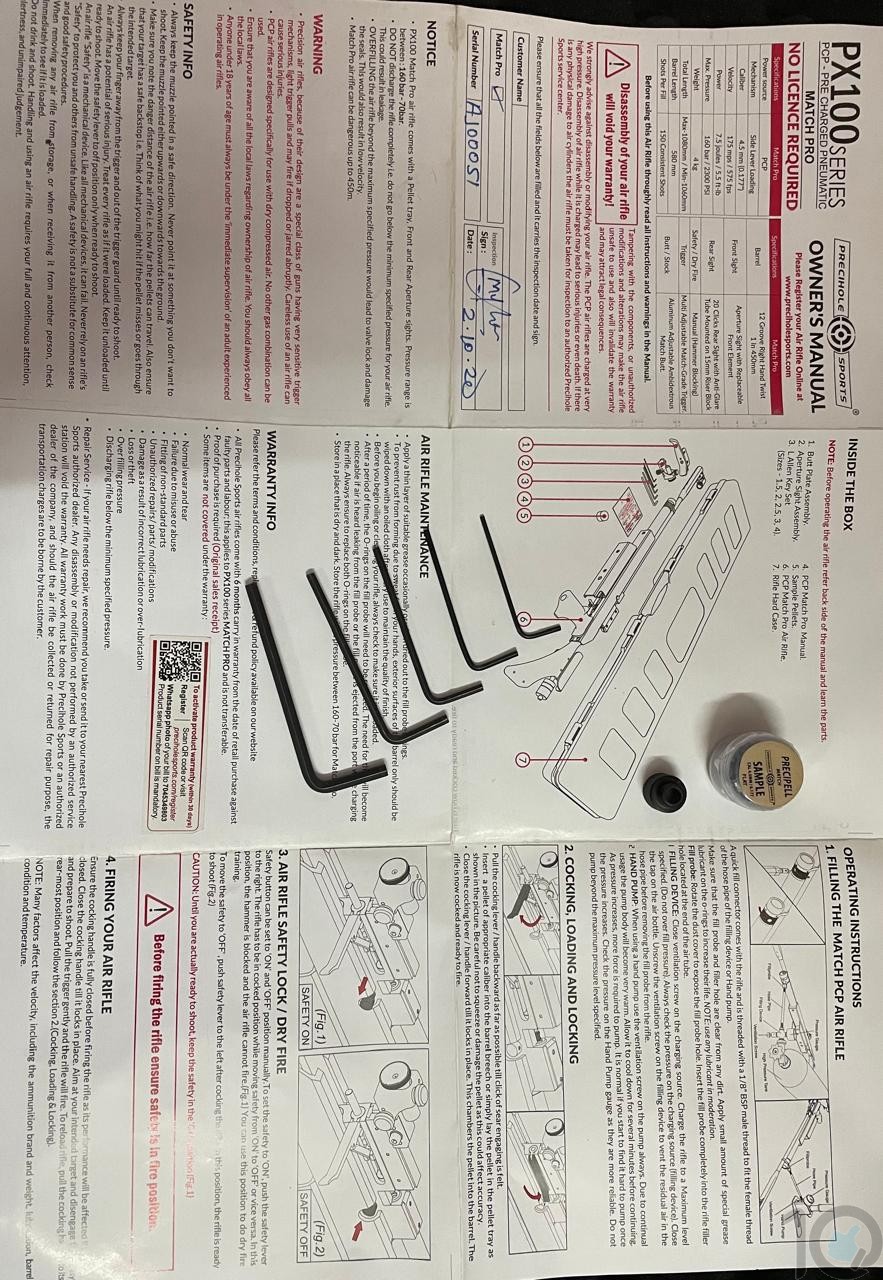 Buy Precihole Buy Pre-Owned Precihole PX100 Match Pro (Used Airgun)
