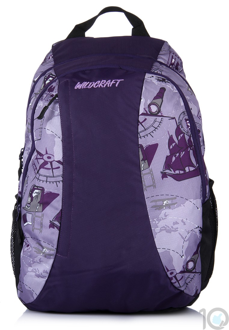 wildcraft purple backpack
