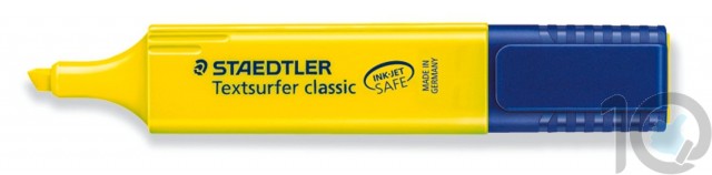 Staedtler Textsurfer Classic 364-1 Highlighter Pen - Yellow (Pack of 10)