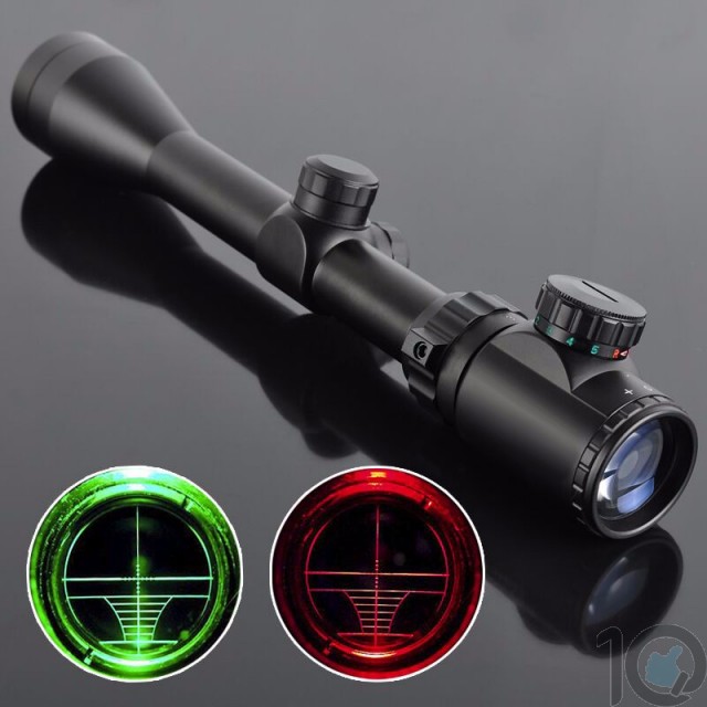 Scope 3-9x40EG Red /Green Dot Sight Full Size Mil-dot Tactical Optics Scope Aiming & Spotting Sights | Airgun Sights & Scopes [ HSN 90058010