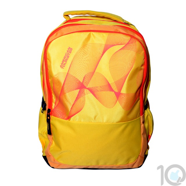 Buy Online American Tourister Backpacks Code 7 Yellow Lowest Price | 10kya.com American Tourister Online Store