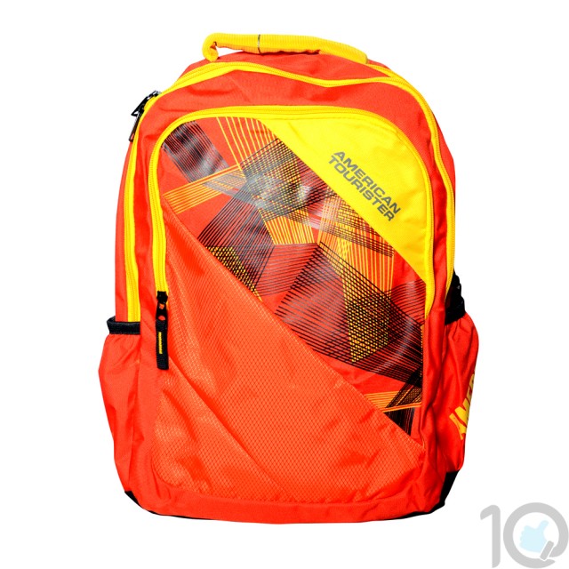 Buy Online American Tourister Backpacks code 3 Orange Lowest Price | 10kya.com American Tourister Online Store