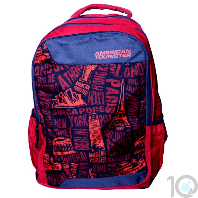 Buy Online American Tourister Backpacks Code 6 Red Lowest Price | 10kya.com American Tourister Online Store