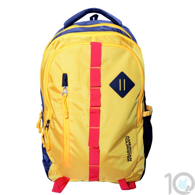 Buy Online American Tourister Backpacks Buzz 1 Yellow Lowest Price | 10kya.com American Tourister Online Store
