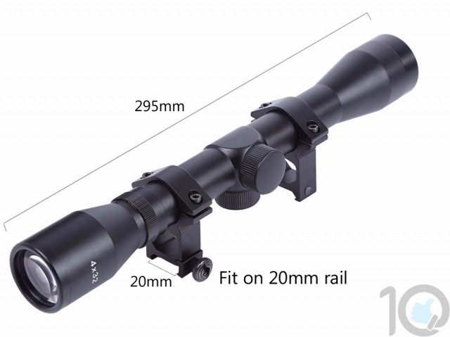 4X32 Telescopic Scope Sight Riflescope with 20MM Rail Mount