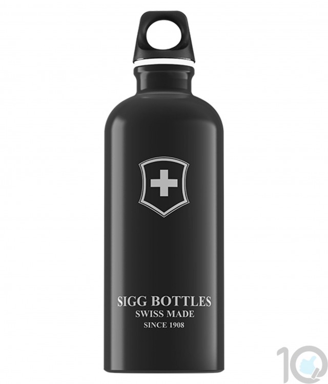 Buy Online India sigg Bottles | Sigg Swiss Emblem 0.6L Bottle | Black | 8319.7 | 10kya.com sigg Online Store