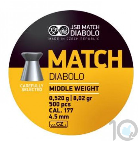 buy JSB Match Diabolo .177 Yellow-Middle - 4.50mm-0015-500 | Flat Head Pellets best price 10kya.com