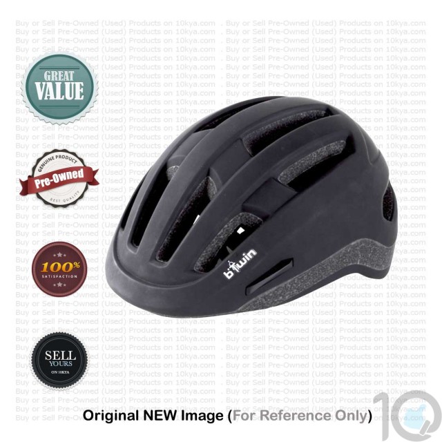 Buy Pre-Owned B'twin Urban Helmet 7 Black Medium (53-58 cm) | 10kya.com New & Used Stuff Store