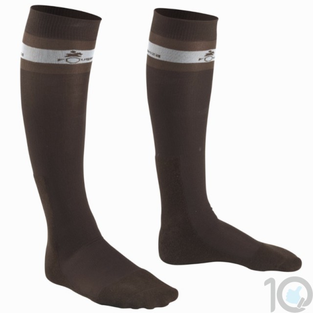 Buy Online Fouganza Basic Brown Adult Socks | 10kya.com Horse Riding Footwear Store