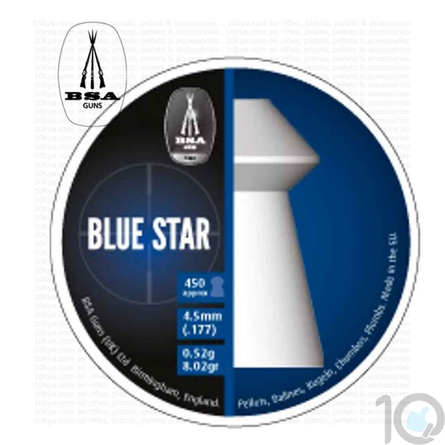 BSA Blue Star Pellets | 0.177 4.5mm | 450 | 10kya Airgun India Store
