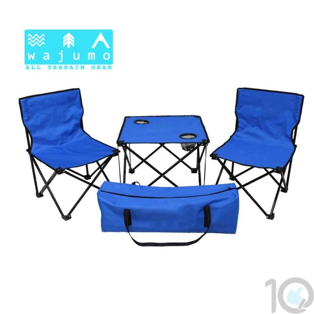 WaJuMo-ATG Folding Camping Table + 2 Chairs Set | 10kya.com Outdoor Gear