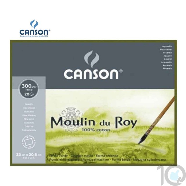 Canson Moulin du Roy - Fine Grain 4 Side Glued Pad 300 gsm | 10kya.com Art & Craft Supplies