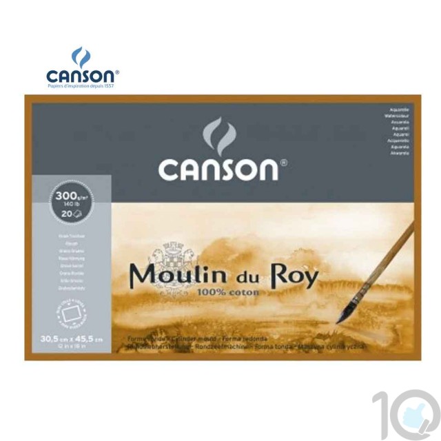Canson Moulin du Roy - Rough Grain 4 Side Glued Pad 300 gsm | 10kya.com Art & Craft Supplies