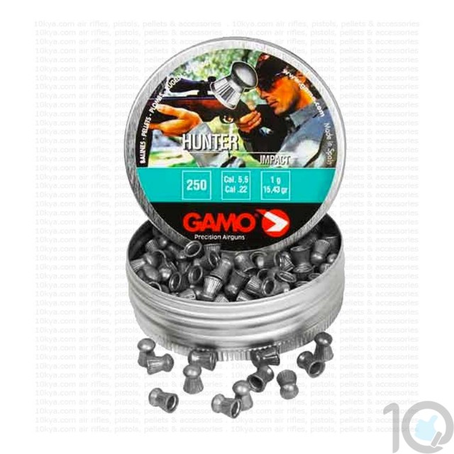 Gamo Hunter 0.22-Cal 250 Pellets | Round Head-15.43 Grains [ HSN 93062900