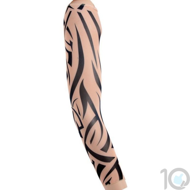 Cycling & Sports Arm Protection Sleeve | Tattoo Print Sun Protection Cricket Basketball Arm Warmers