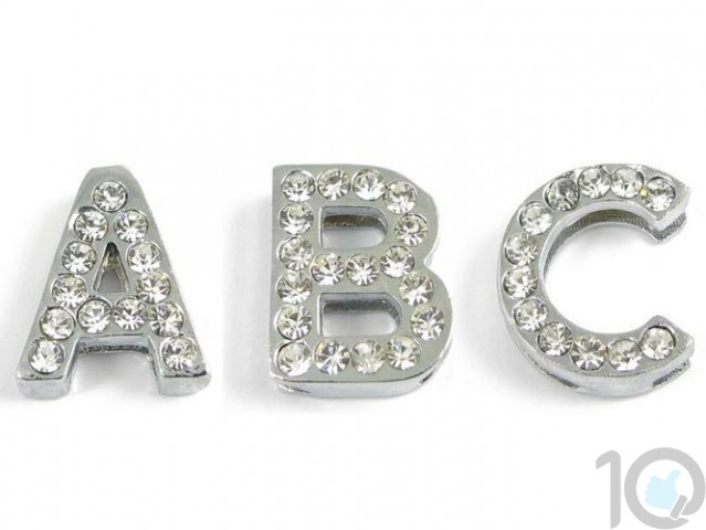 Puppy Love - Slide Letters With Clear Rhinestones