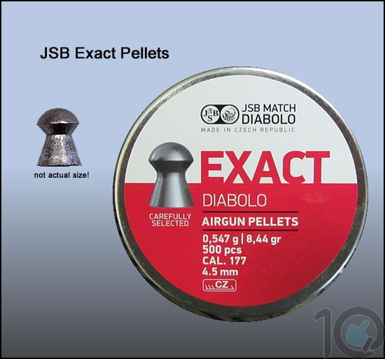 JSB Exact Diabolo | 0.177 Cal | 8.44 Grains | 500 Pellets | Domed
