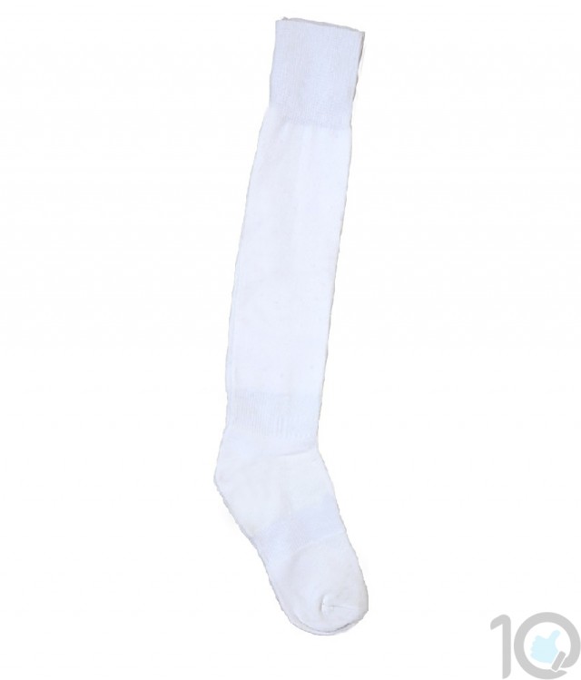 International Standard Design White Football Socks - 1 Pair | kfootballwhitepc01