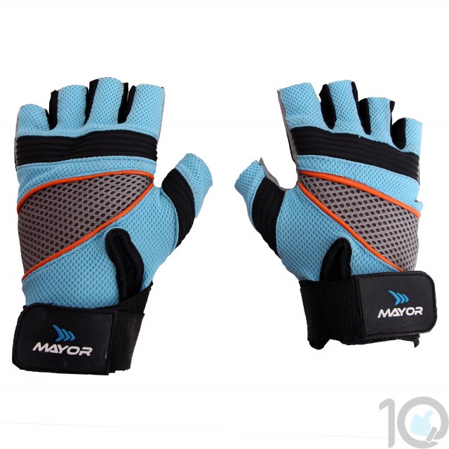 buy Mayor Granada Aqua Blue-Black Gym Gloves-MGG500 best price 10kya.com