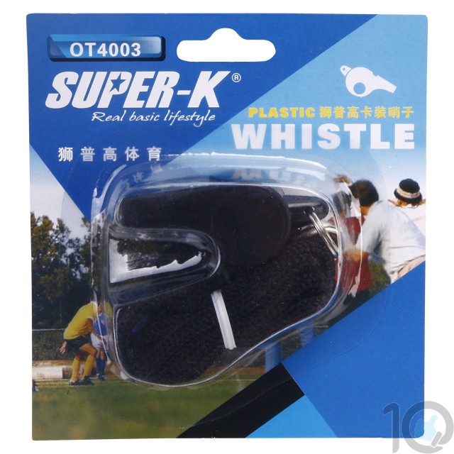 Super-K Plastic Whistle-With Kernel- Black | OT4003