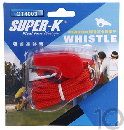 Super-K Plastic Whistle-With Kernel-Red | OT4003