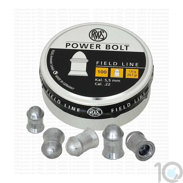 RWS Power Bolt 5.5mm | 100 Pellets | 10kya.com Airgun India Store