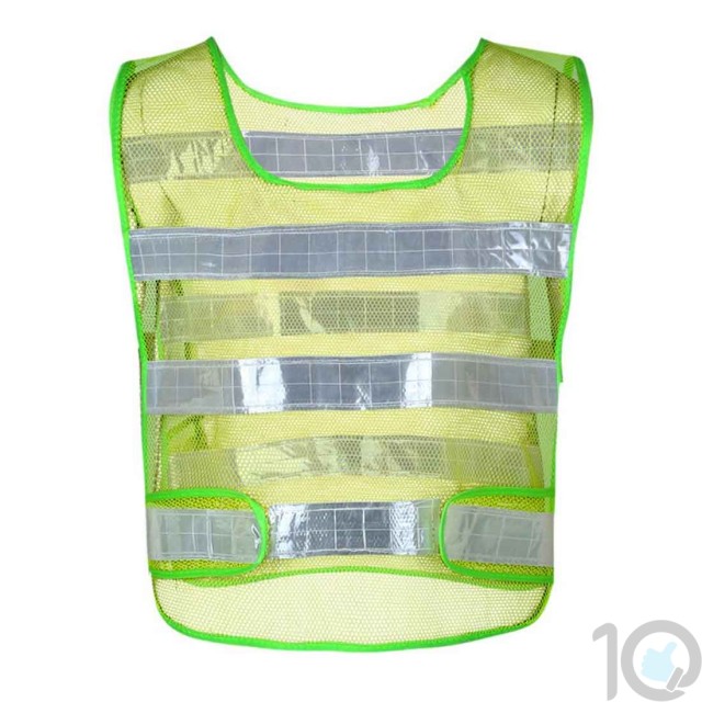 Reflective Safety Jacket Airy Net Fabric | for Cyclists, Bikers | 10kya.com Cycling Safety Store Online
