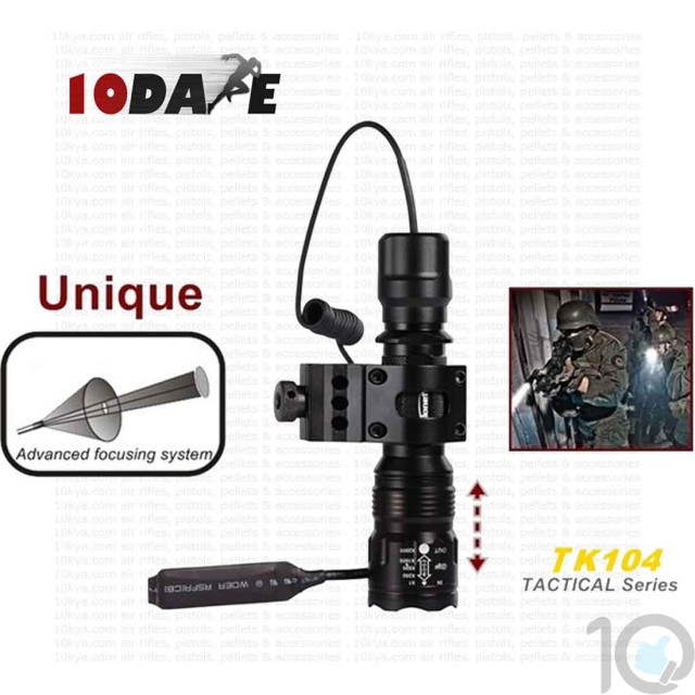 AloneFire LED Tactical Flashlight 2200 Lumens | 10kya.com Aiguns Sights India