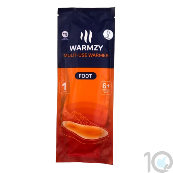 Warmzy Reusable Foot Warmer Pack (Foot 1) | Warmth for 6+ Hours | Air Activated Pocket Heater Heat Pouch | Self Heating Winter Travel Warmer & Camping Essential for Men & Women (38249900)