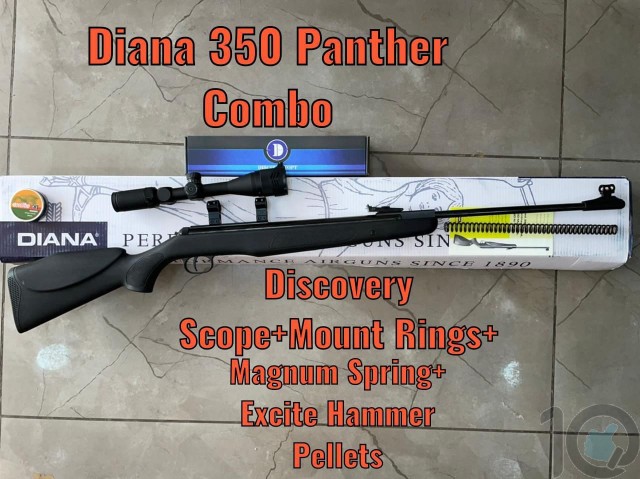 Diana 350 Magnum Panther Air Rifle FREE Scope Pellets Spring| Cal. 4.5 mm (.177) | Break Barrel Spring