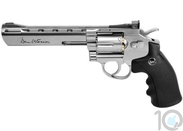 Dan Wesson 6 Inch Revolver Silver Steel 12G CO2 | BB's Air Revolver HSN 93040000