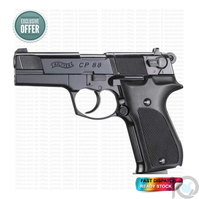 Walther CP 88 12G CO2 | Air Pistol | Black | 10kya.com Airgun India Store