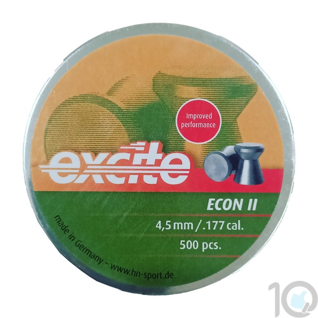 H&N Excite Econ (0.177) Cal-7.48 Grains-500 Pellets | Wadcutter Head
