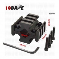 10Dare 4 Rails on 20mm Barrel Mount | Barrel Mount Y0034 | Airgun Mounts & Adapters