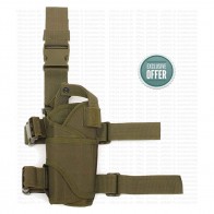 10Dare Thigh Holster for Pistols & Air Pistols | Pistol Pouch & Bags | Olive Army Green [HSN 4202