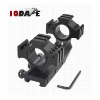 10Dare Twin Ring 25/30 mm Dia Scope 20mm Rail Mount with 6 Additional 21mm Mounts 136mm Length | Weaver Rail Scope Mount L013 | Airgun Mounts & Adapters