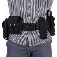 10Dare Outdoorsman Utility Tactical Belt with 7 Pouches - 8 Pockets | Holster & Pouches | Black