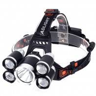 Explorer 5 Lamps 12000 Lm Head Lamp | 4 Mode Lights | 2 Batteries 18650 + Charger | Aluminium Body | Camping Lighting [HSN 8539