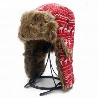 10Dare Russian Ushanka Warm Cap | Red | Plaid Bomber Cap | Warm Cap for Men & Women | Wool+Cotton | Outdoor Headgear [HSN 6501