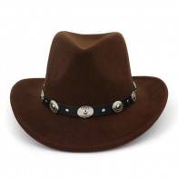 10Dare Cowboy Hat | Coffee/Dark Brown | Stetsons, Fedoras, Sombreros Sun Hats | Pure Felt Material Light Tan Colour | Outdoor Headgear [HSN 6501
